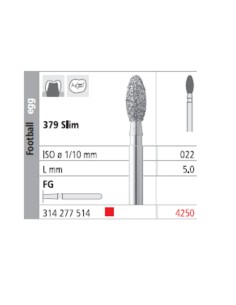 Fresas Diamante FG 4250 Balón Rugby 379 Slim 022 Medio L5 Caja 6 uds Intensiv
