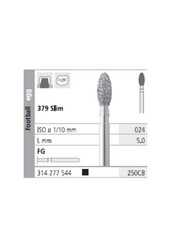 Fresas Diamante FG 250CB Balón Rugby 379 Slim 024 Super Grueso L5 Caja 6 uds Intensiv