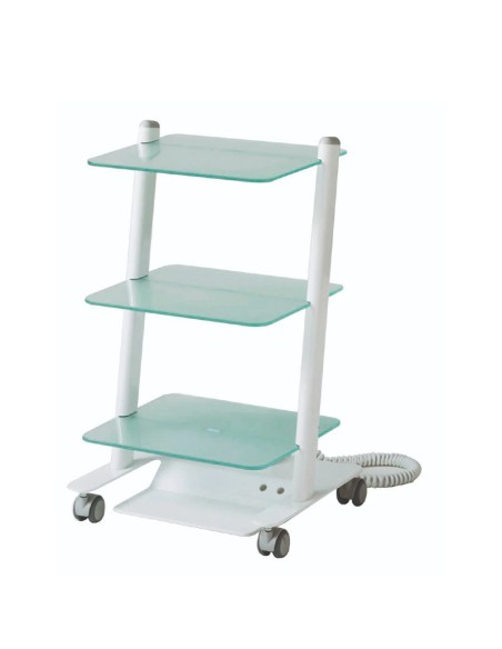 Carrito Móvil C3RGlass con 2 Tomas de Corriente