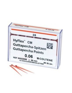 Punta de Guttapercha HyFlex CM 25/.06 Caja 60 uds Coltène