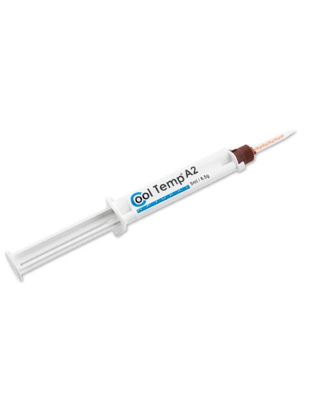Cool Temp Natural Resina Provisional Puentes y Coronas Reposición 2 Jeringas Automix 5ml Coltène