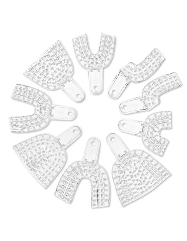 Cubetas President para Impresión Dental Maxilar Superior e Inferior, Transparente Surtido 9 uds Coltène