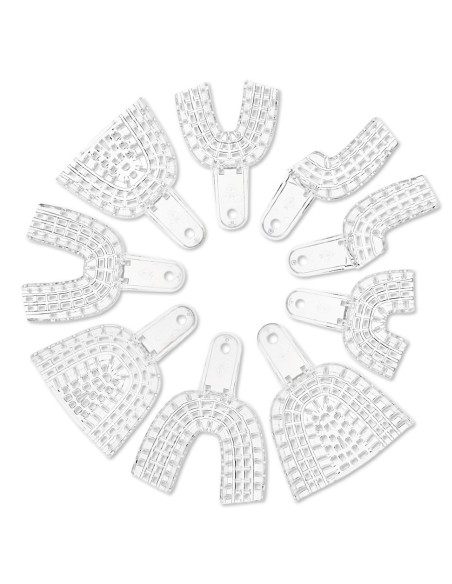 Cubetas President para Impresión Dental Maxilar Superior e Inferior, Transparente Surtido 9 uds Coltène