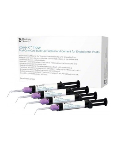 Core X Flow Reconstrucción Muñones 4 Jeringas x 4,75 gr. + 20 puntas Dentsply