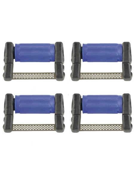 Fitstrip Tiras Abrasivas Diamantadas Doble Cara Grano Media, 4 uds, Azul Garrison