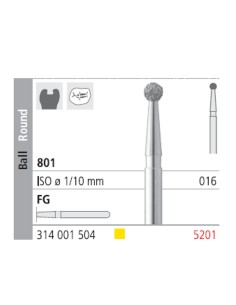 Fresas Diamante FG 5201 Bola 801-016 Extra Fino 6 uds Intensiv