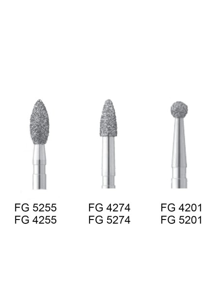 Fresas Diamante FG 368-022 Fino 4255 Balón Rugby 6 uds Intensiv