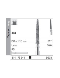 Fresas Diamante FG D5CB Cónico, Largo 848-017 Super Grueso L10 mm 6 uds Intensiv