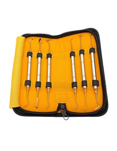 Kit Instrumentos Composite Titanio Dorado 6 uds con Estuche Masters