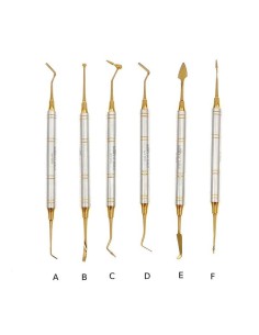 Kit Instrumentos Composite Titanio Dorado 6 uds con Estuche Masters 2