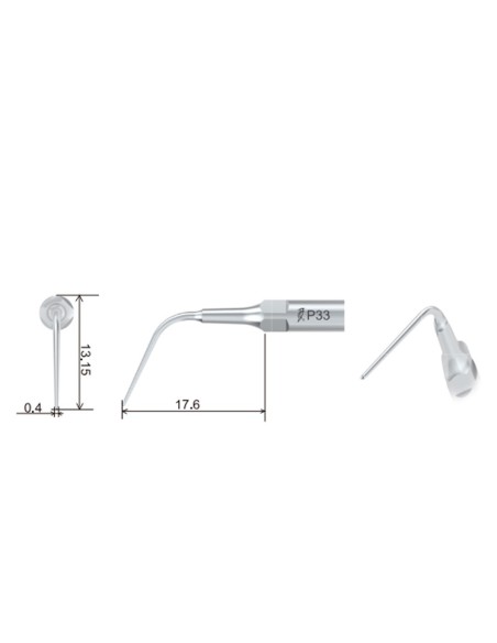 Punta P33 Woodpecker Perio para Ultrasonidos PT-A, PT-B, PT3 y PT5