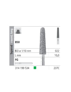 Fresas Diamante FG 237C Cónico, Redondo, Largo 850-022 Grueso L10 Caja 6u Intensiv