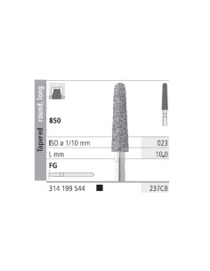 Fresas Diamante FG 237CB Cónico, Redondo, Largo 850-023 Super Grueso L10 Caja 6u Intensiv