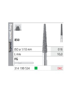 Fresas Diamante FG 232 Cónico, Redondo, Largo 850-010 Medio L10 Caja 6u Intensiv