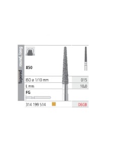 Fresas Diamante FG D6GB Cónico, Redondo, Largo 850-015 Fino L10 Caja 6u Intensiv