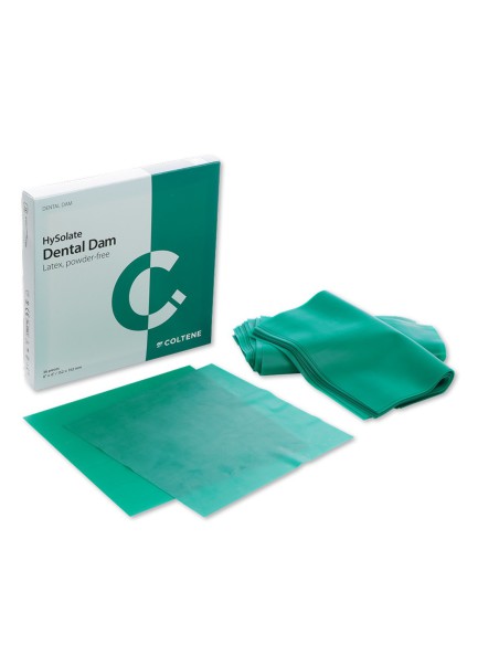 Dique de Goma HySolate Latex Dental Dam Extra Grueso Verde 36 láminas Hygenic