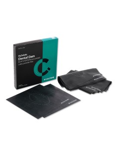 Dique de Goma HySolate Latex, Extra Grueso, Negro con Preimpresión, 36u Hygenic