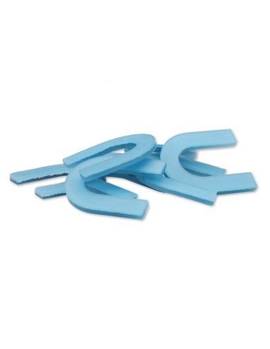 Bite Wafers Cera Azul, Mordida, Doble, Herradura, 24 láminas Hygenic