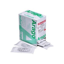 Sutura Supramid TB-15 Aguja 3/8 Círculo Triangular 19mm Hebra 75cm Negro No Absorbible 36u Aragó 2