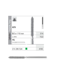 Fresas Diamante FG 410C Cilindro Torpedo, Largo 879-014 Grueso L10 Caja 6u Intensiv
