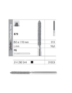 Fresas Diamante FG 310CB Cilindro Torpedo, Largo 879-013 Super Grueso L10 Caja 6u Intensiv