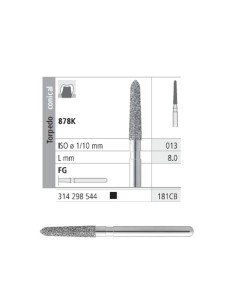 Fresas Diamante FG 181CB 878K-013 Super Grueso L 8mm Caja 6u Intensiv