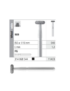 Fresas Diamante FG 11ACB Rueda, Ancha 909-040 Super Grueso L 1,3mm Caja 6u Intensiv