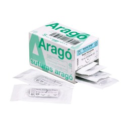 Sutura Seda Trenzada Negra