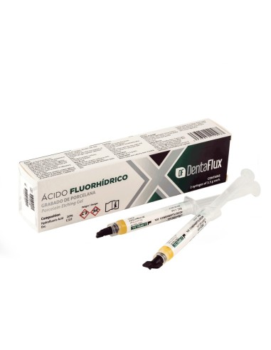 Ácido Fluorhídrico 20% Gel 2 Jeringas 3,5g Dentaflux