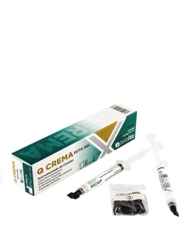 Q Crema EDTA Quelante, Peróxido de Carbamida, 2 jeringas 3 gr Dentaflux