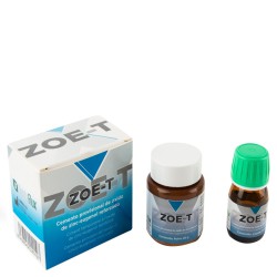 Zoe-T Cemento provisional de óxido de cinc eugenol reforzado. Envase de 40gr + envase 20ml.
