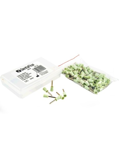 Copas Profilaxis Goma Blanco 100uds Dentaflux