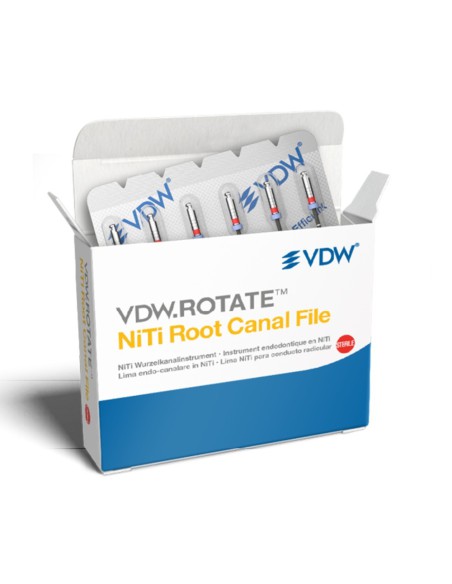 Limas NiTi VDW.Rotate 25 mm .06 Modelado de Canales Grandes 6 unidades Estériles VDW - Zipperer