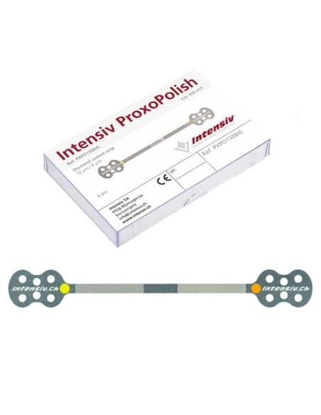 Proxopolish Tira Diamantada Metálica, 1 Cara, 15μm - 8μm Caja 6 unidades Intensiv