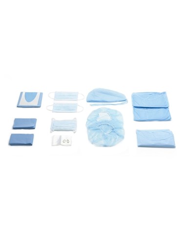 Set Básico Implantología Protección Quirúrgica 3 Batas, 3 Tallas y Accesorios Alle Dental