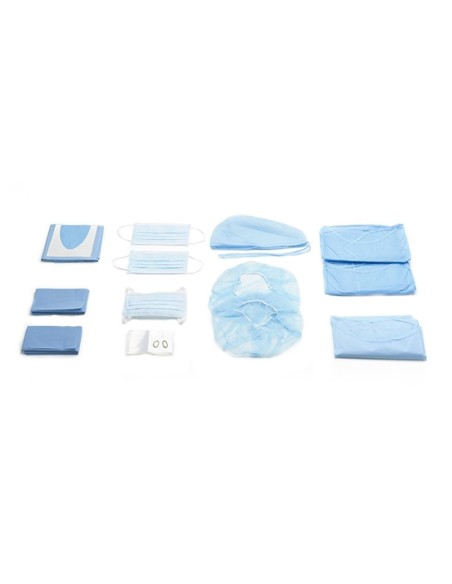 Set Básico Implantología Protección Quirúrgica 3 Batas, 3 Tallas y Accesorios Alle Dental