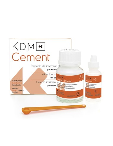 Cement KDM Kit Intro Ionómero Vidrio Polvo 35g + Líquido 15ml.