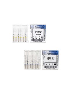 Limas NiTi Hero 642 Conformado 25mm Conicidad 02 Caja 6 unidades MicroMega Coltène