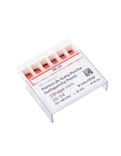 Puntas de Guttapercha MicroMega 2Shape Mini Conicidad 04 L 28 mm SIN Látex 60 uds Coltène 2