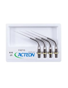 Limas K15 Satelec Ultrasónicas Conicidad 2% Irrigación y Retirada, 21mm Irrisafe Blister 4 uds