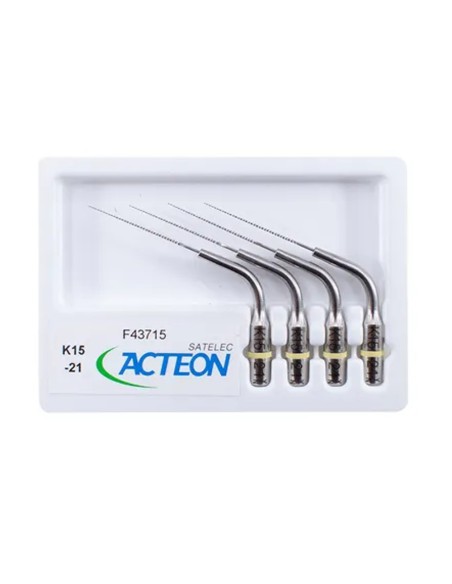 Limas K15 Satelec Ultrasónicas Conicidad 2% Irrigación y Retirada, 21mm Irrisafe Blister 4 uds