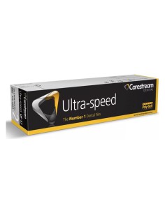  Película Radiográfica Intraoral DF57 Periapical 3,1x4,1cm Ultra-Speed 130 uds, Doble, Kodak Carestream