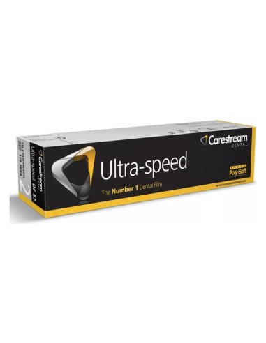  Película Radiográfica Intraoral DF57 Periapical 3,1x4,1cm Ultra-Speed 130 uds, Doble, Kodak Carestream