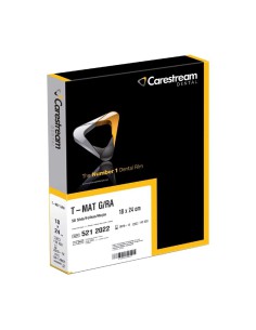 Película Extraoral Radiográfica T-MAT-G/RA 18 x 24 cm Sensible al Verde 50u Carestream
