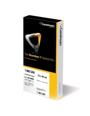 Película Extraoral Radiográfica T-MAT-G/RA 15 x 30 cm Sensible al Verde 50u Carestream