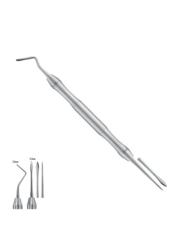 Periostótomo Anterior Liquid Steel Doble 2 mm - 3,4mm Carl Martin