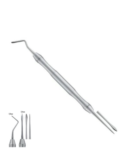 Periostótomo Anterior Liquid Steel Doble 2 mm - 3,4mm Carl Martin