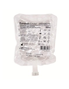 Suero Fisiológico Cloruro de Sodio 0,9% Caja 20 Bolsas 250ml Uso Dental, Euronda Alle