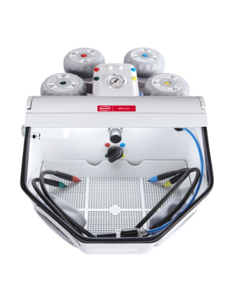 Arenadora Renfert Basic Quattro 2 Toberas, 25-70µm/70-250µm 98l/min, 2 Depósitos Ampliables hasta 4