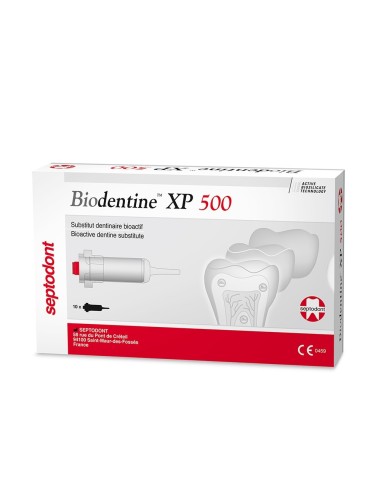 Biodentine XP 500 Sustituto Dentina Bioactivo 10 Cartuchos, Pistón Rojo Septodont